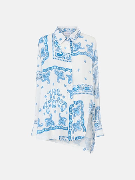 THE ATTICO Light blue and white shirt LIGHT BLUE / WHITE 260WCH00015VVV109PR264