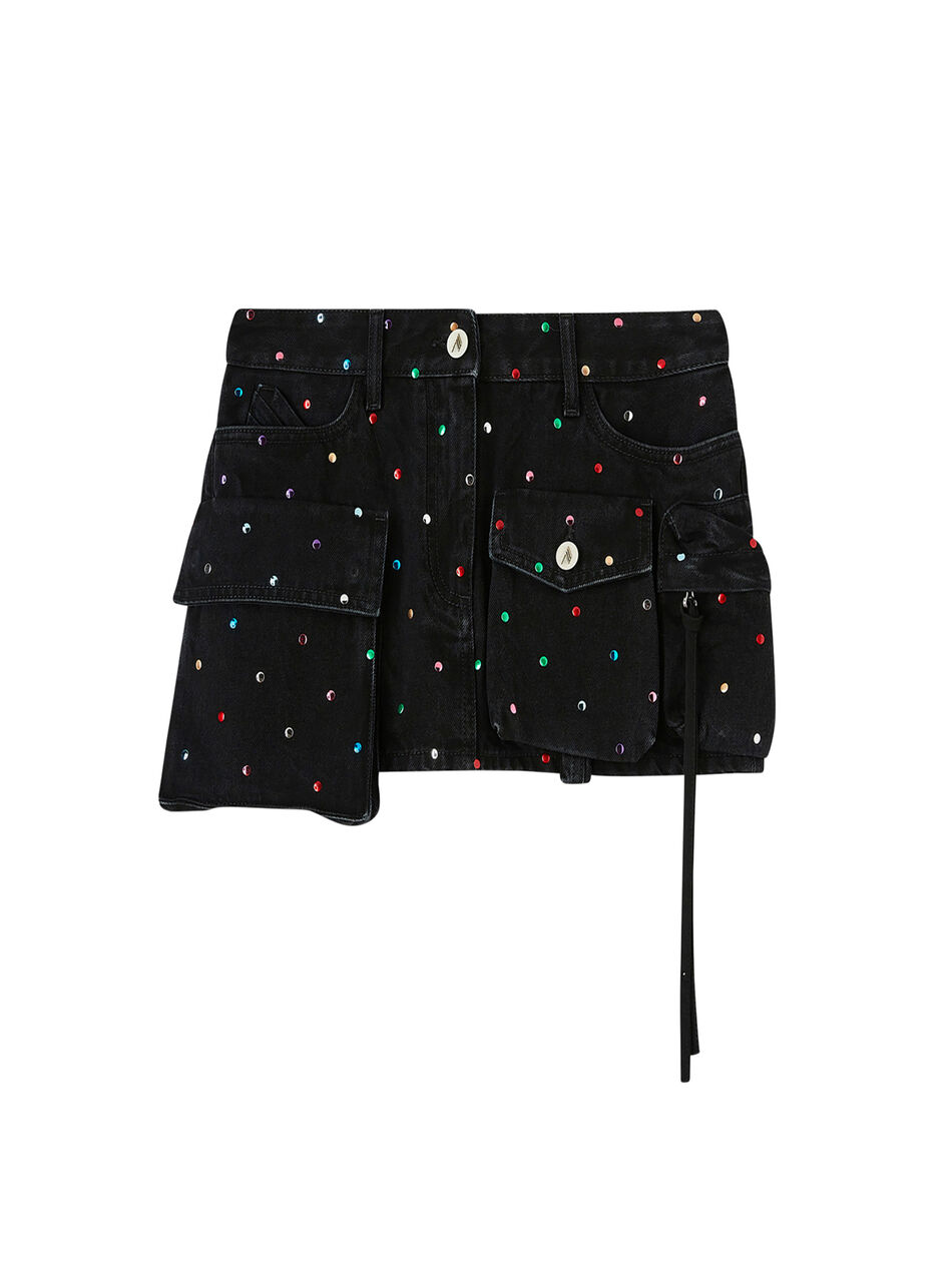 THE ATTICO ''Fay'' black mini skirt BLACK 247WCS136D075S100