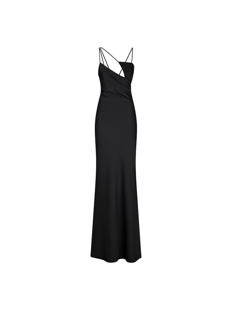Shop Attico ''melva'' Black Long Dress
