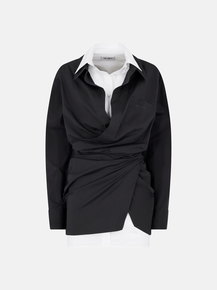 Attico Black And White Mini Dress