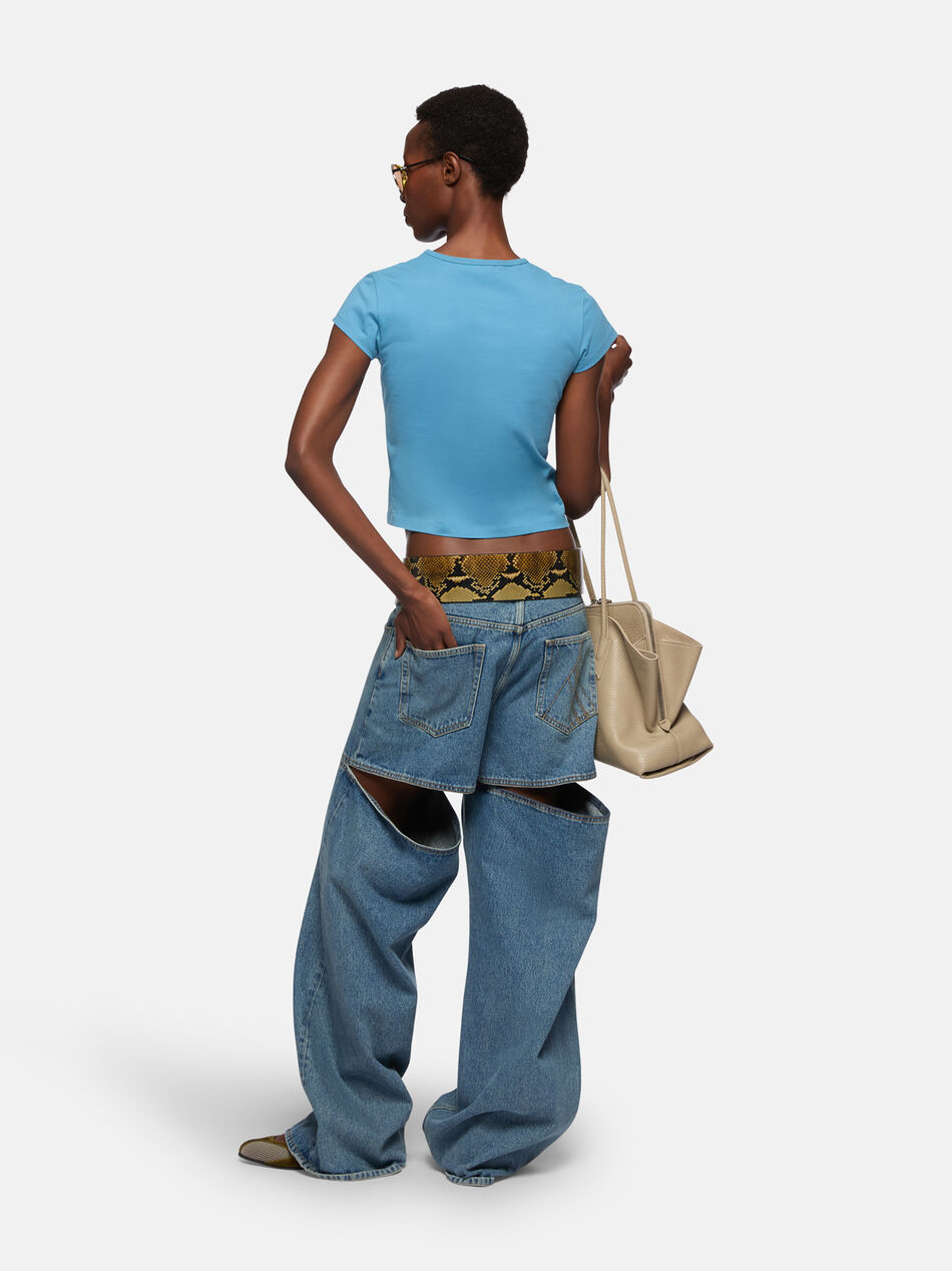 THE ATTICO Blue t-shirt BLUE 251WCT00357JJJ025AA015