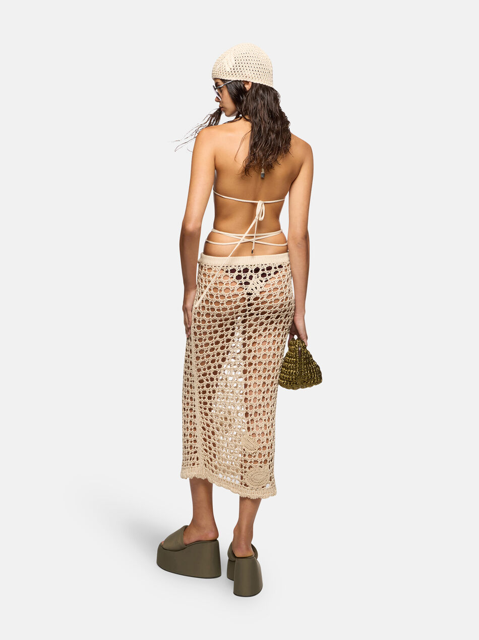 THE ATTICO Natural midi skirt NATURAL 260WCS00297KCC006RA060