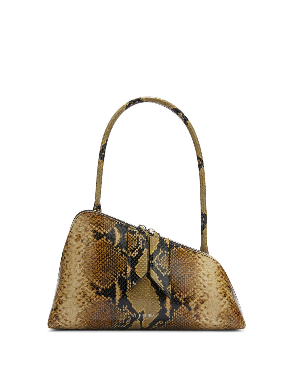 THE ATTICO ''Sunrise'' black and sahara shoulder bag BLACK / SAHARA 251WAH00042LBT003PR202