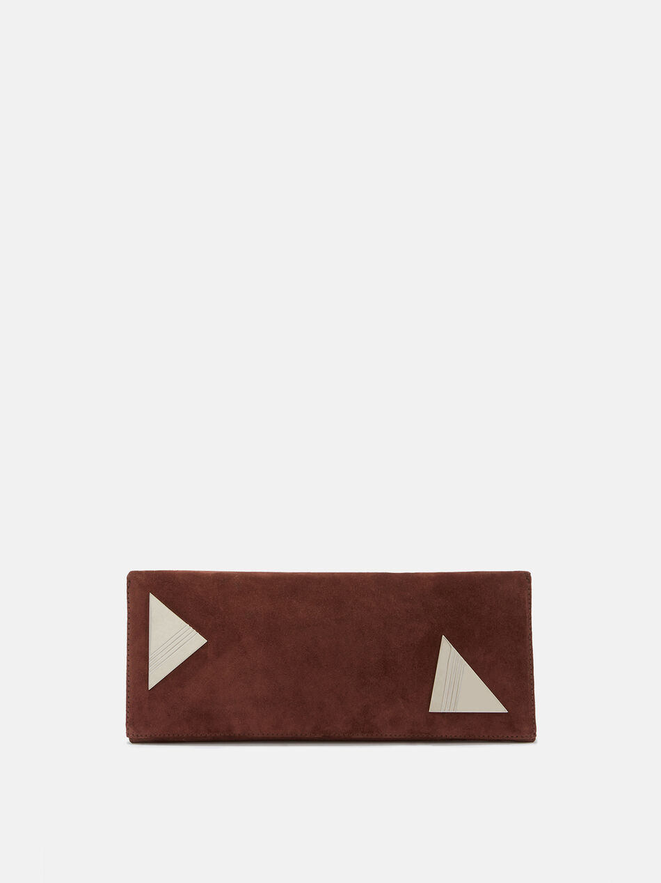 THE ATTICO ''8.30 PM'' light chocolate oversized clutch Light chocolate 250WAH00001LBT007AA850