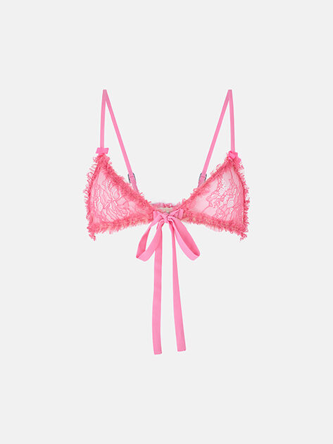 THE ATTICO Pink and red lace bra PINK 260WCL00010PAA127AA026