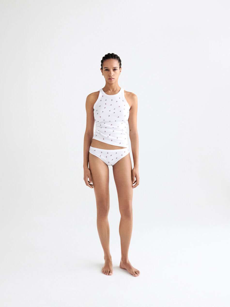 THE ATTICO Underwear white and burgundy strass White/Burgundy SPEWAB000099J050L821