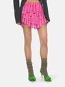 THE ATTICO ''Satine'' neon fuchsia mini skirt