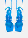 THE ATTICO ''Cheope'' dusty blue lace-up sandal  232WS643L001263