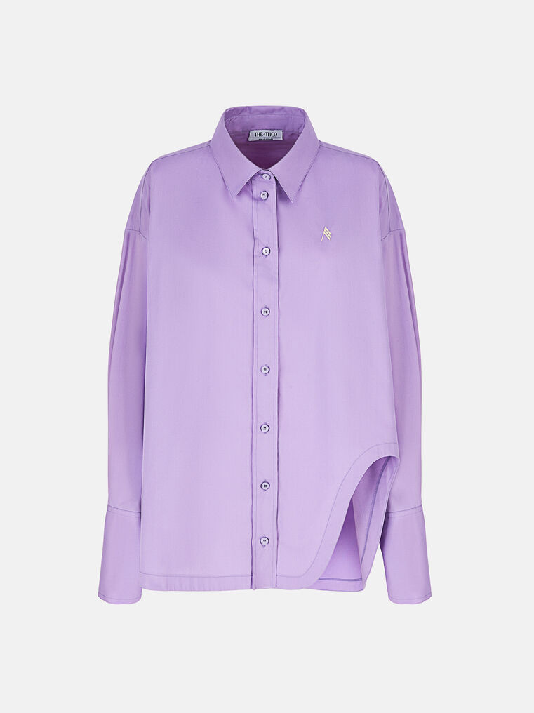Shop Attico ''diana'' Lavender Shirt In Lavander