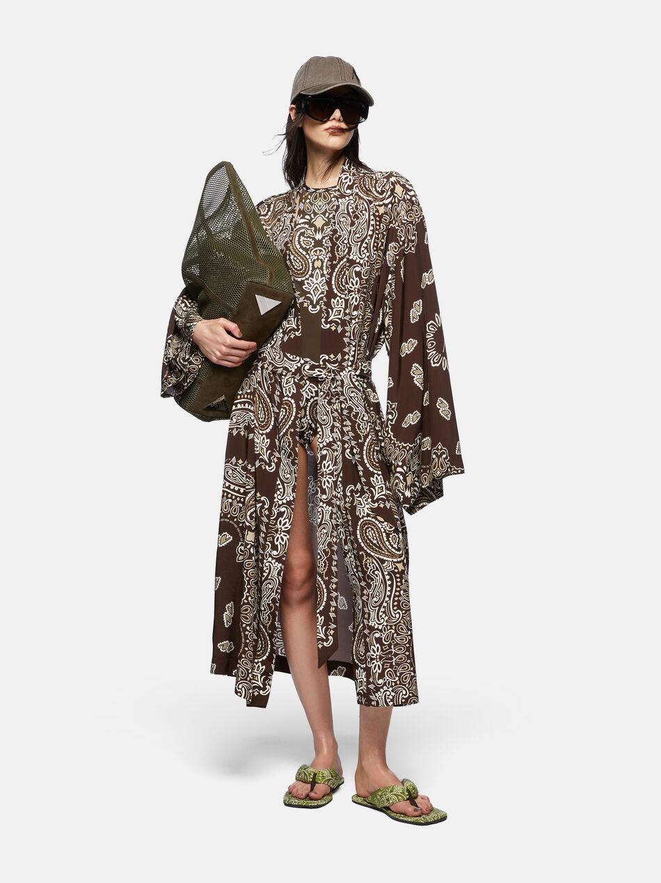 THE ATTICO Brown, beige and white caftan Brown/biege/white SPEWBK01V086P825