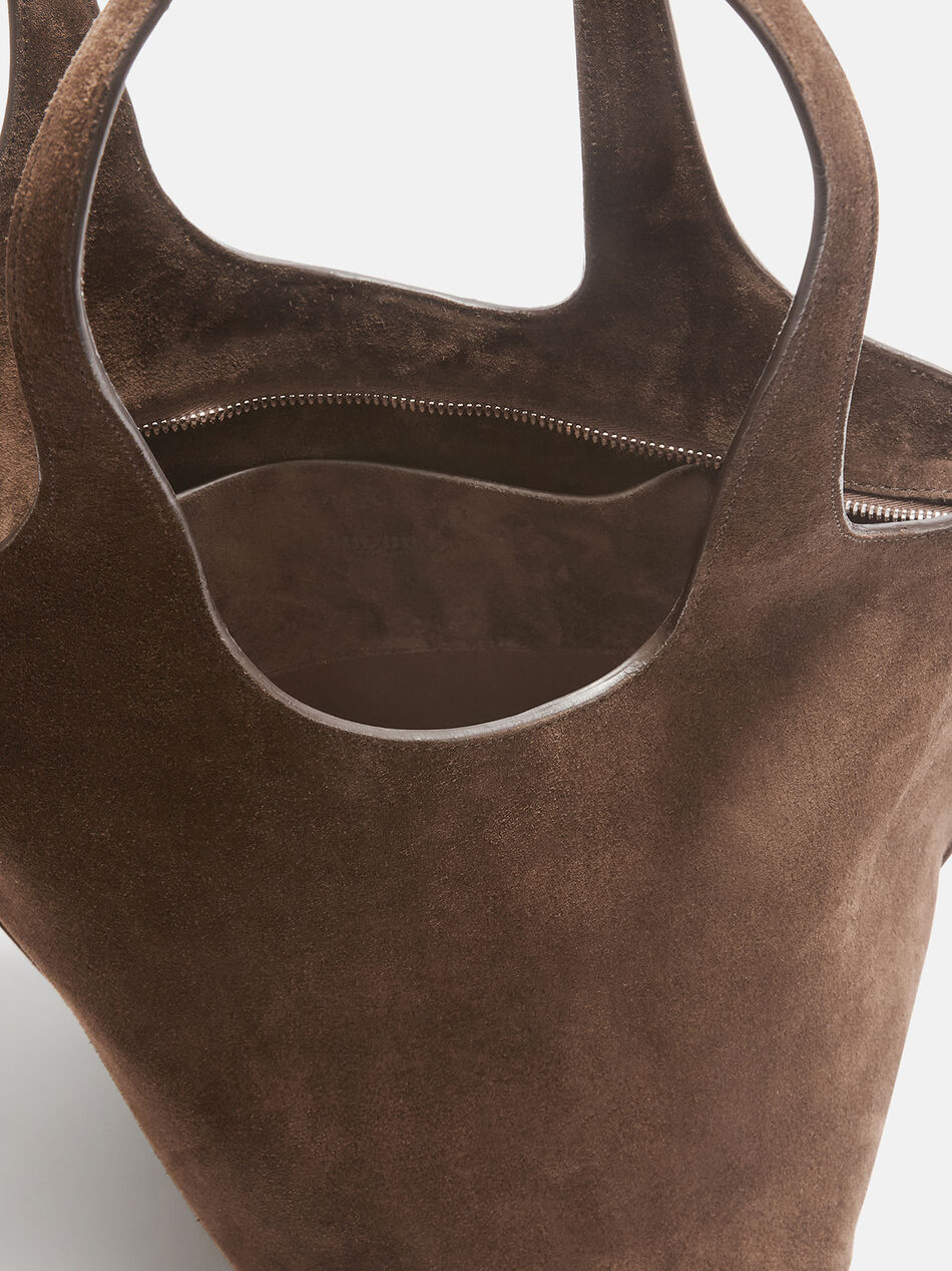 THE ATTICO ''La Scoop'' dark brown shoulder bag DARK BROWN 260WAH00062LBT007AA204