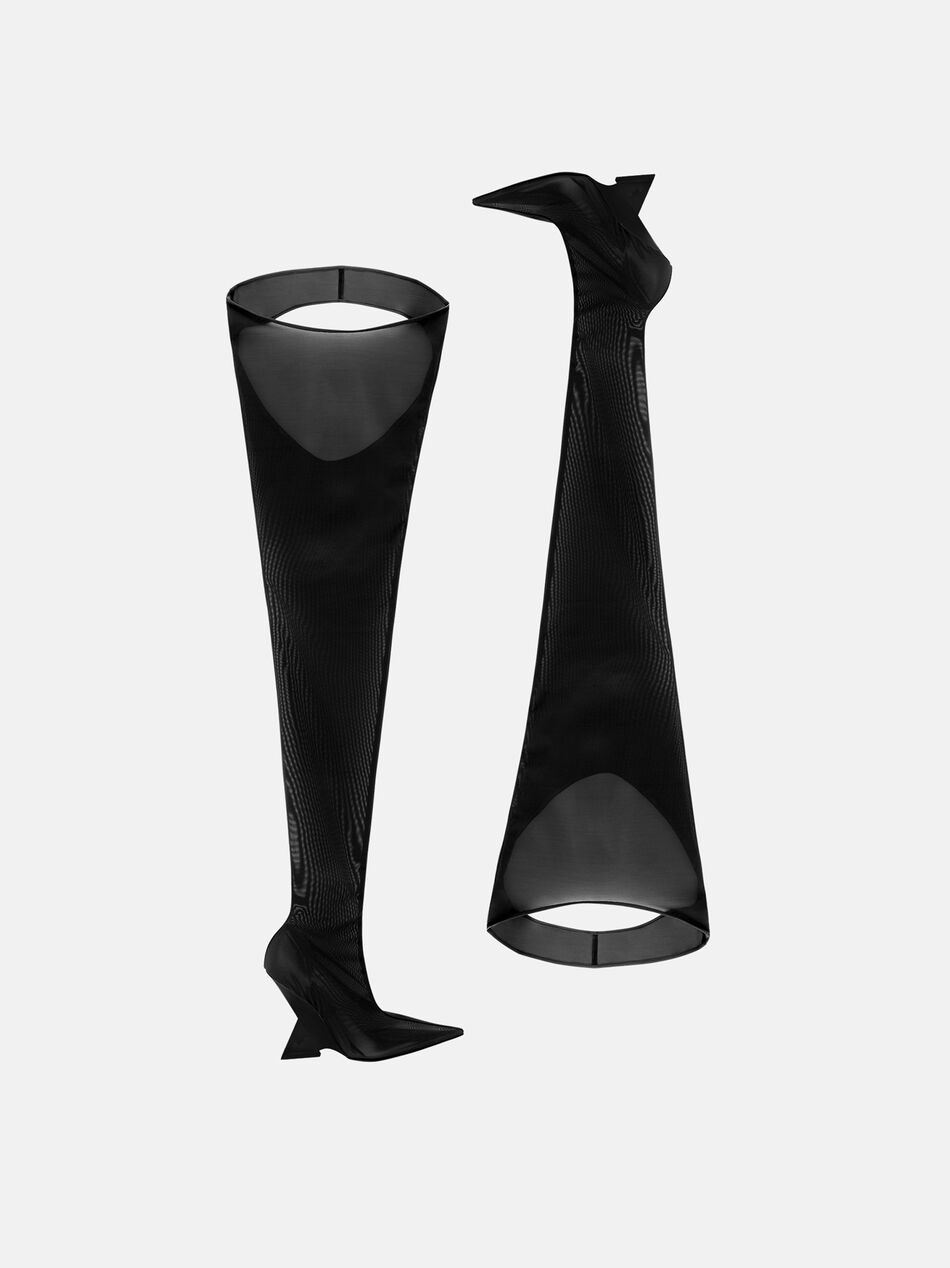 THE ATTICO ''Cheopissima'' black thigh high boot Black 251WSH00802PAA081PH100