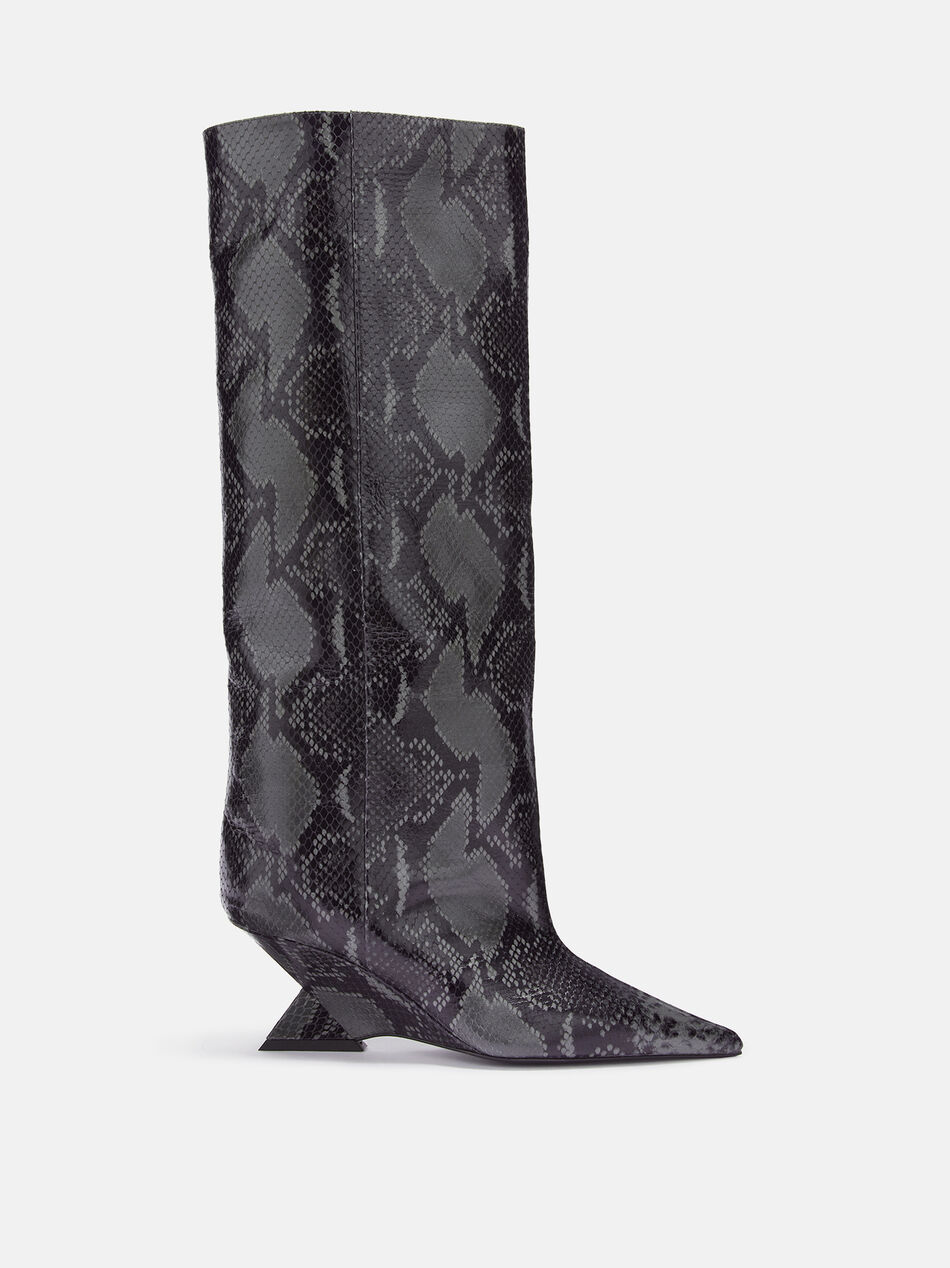 THE ATTICO "Cheope'' black and grey tube boot Black and white 250WSH00842LBT003PR693