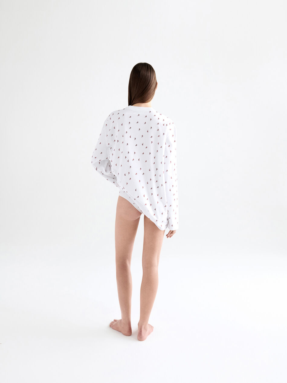 THE ATTICO T-shirt white and burgundy strass White/Burgundy SPEWCT000246J025L821