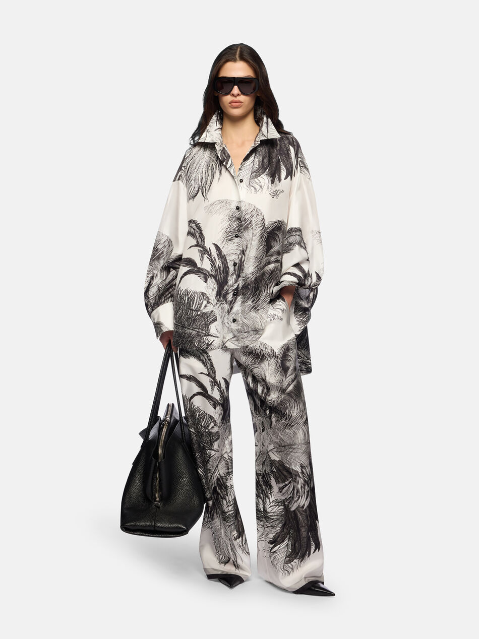 THE ATTICO ''Diana'' white and black shirt WHITE/BLACK 260WCH00004SSS025PR020