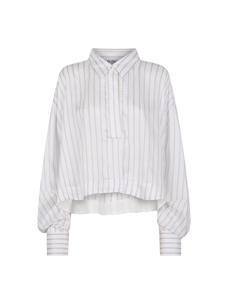 Attico ''jill'' Black And White Shirt In White/black