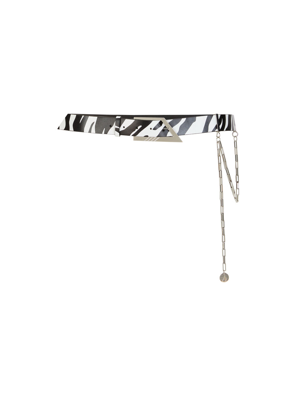 THE ATTICO Black and white belt WHITE/BLACK 236WKE06EL020020