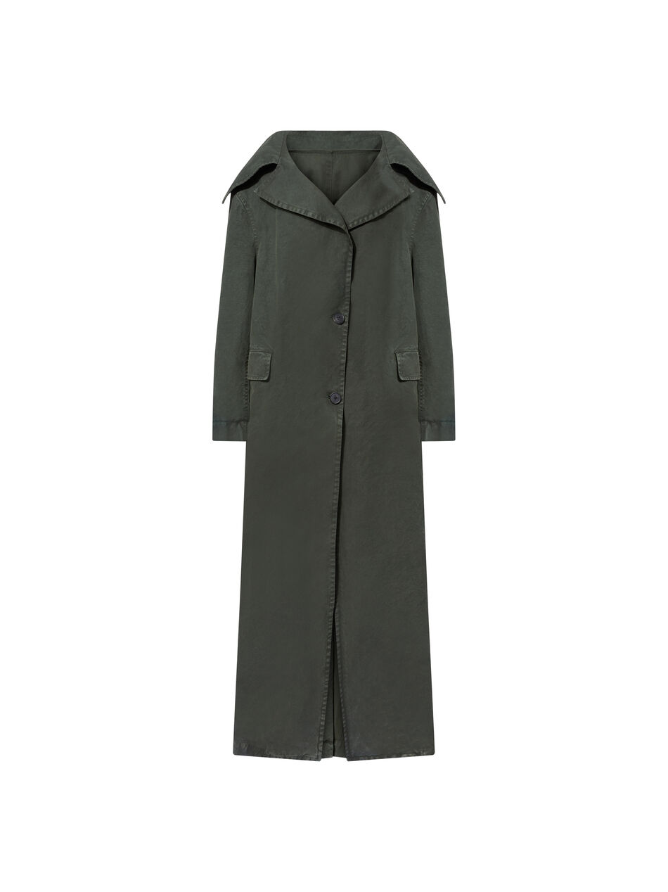 THE ATTICO Ivy green long coat Ivy Green 246WCC61C093152