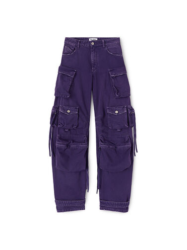 THE ATTICO】 PURPLE Logo print カーゴ パンツ（Fern