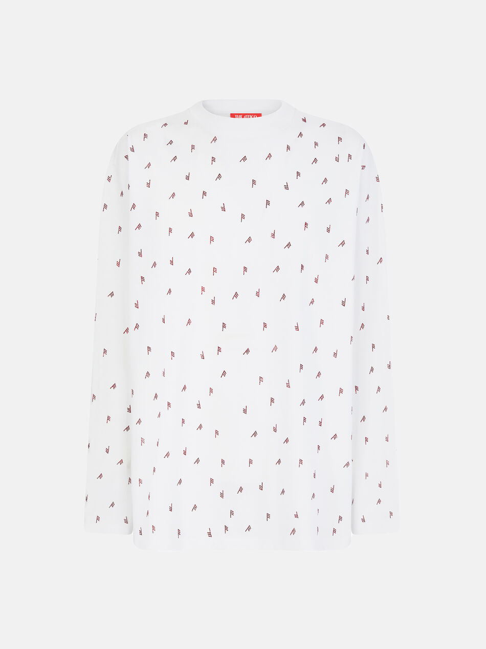 THE ATTICO T-shirt white and burgundy strass White/Burgundy SPEWCT000246J025L821