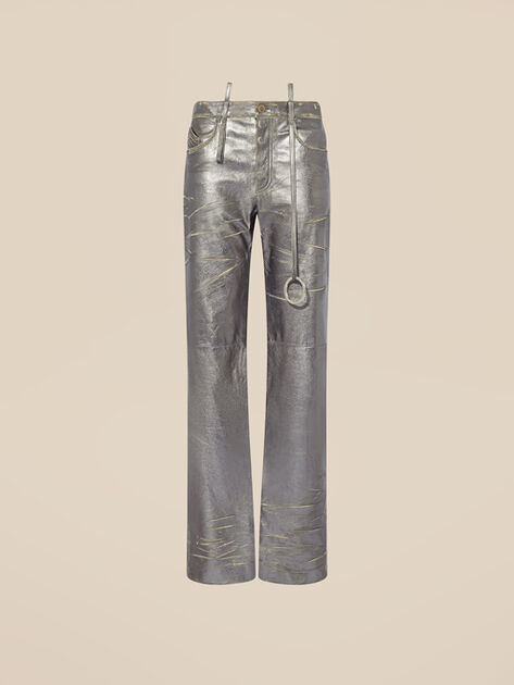 THE ATTICO Silver long pants SILVER 246WCP158L094D002