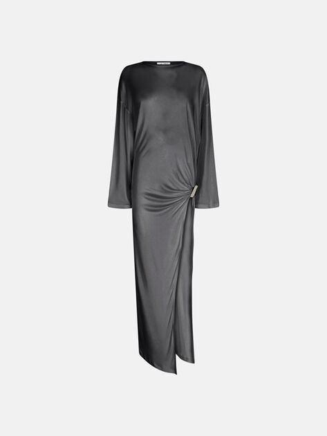 THE ATTICO Dark grey midi dress DARK GREY 251WCW00244VVV107AA233