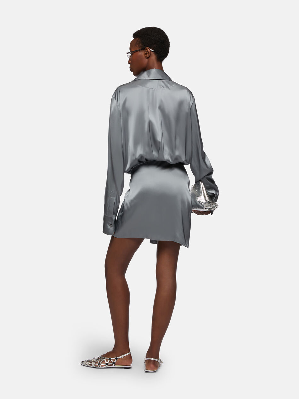 THE ATTICO Grey mini dress GREY 251WCA00394VVV088AA084