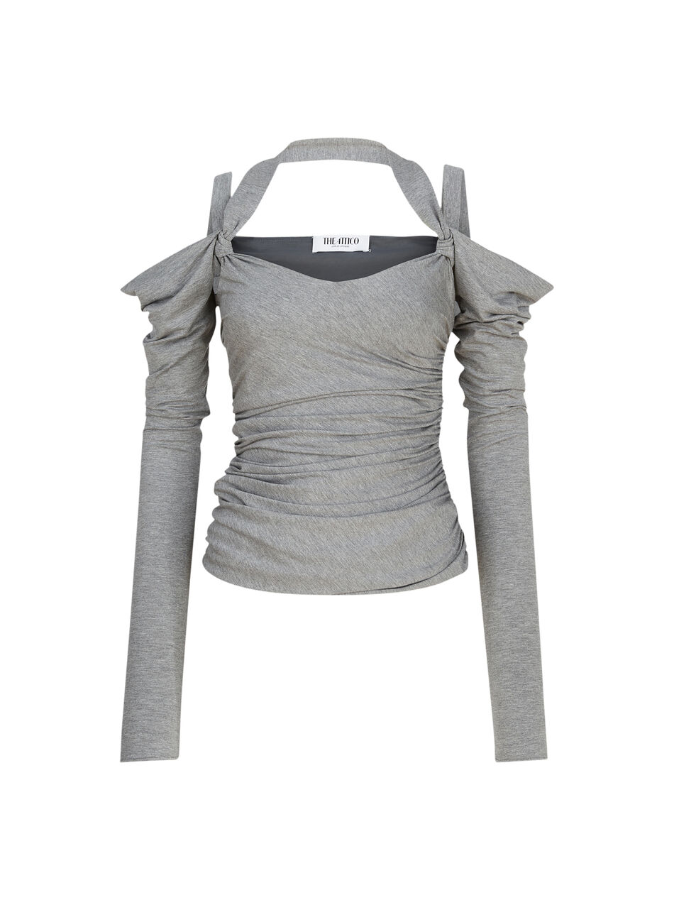 THE ATTICO Melange grey top Melange grey 251WCI00022JJJ068AA183