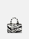 THE ATTICO 'Friday' black and white mini handbag WHITE/BLACK 231WAH02EL020020