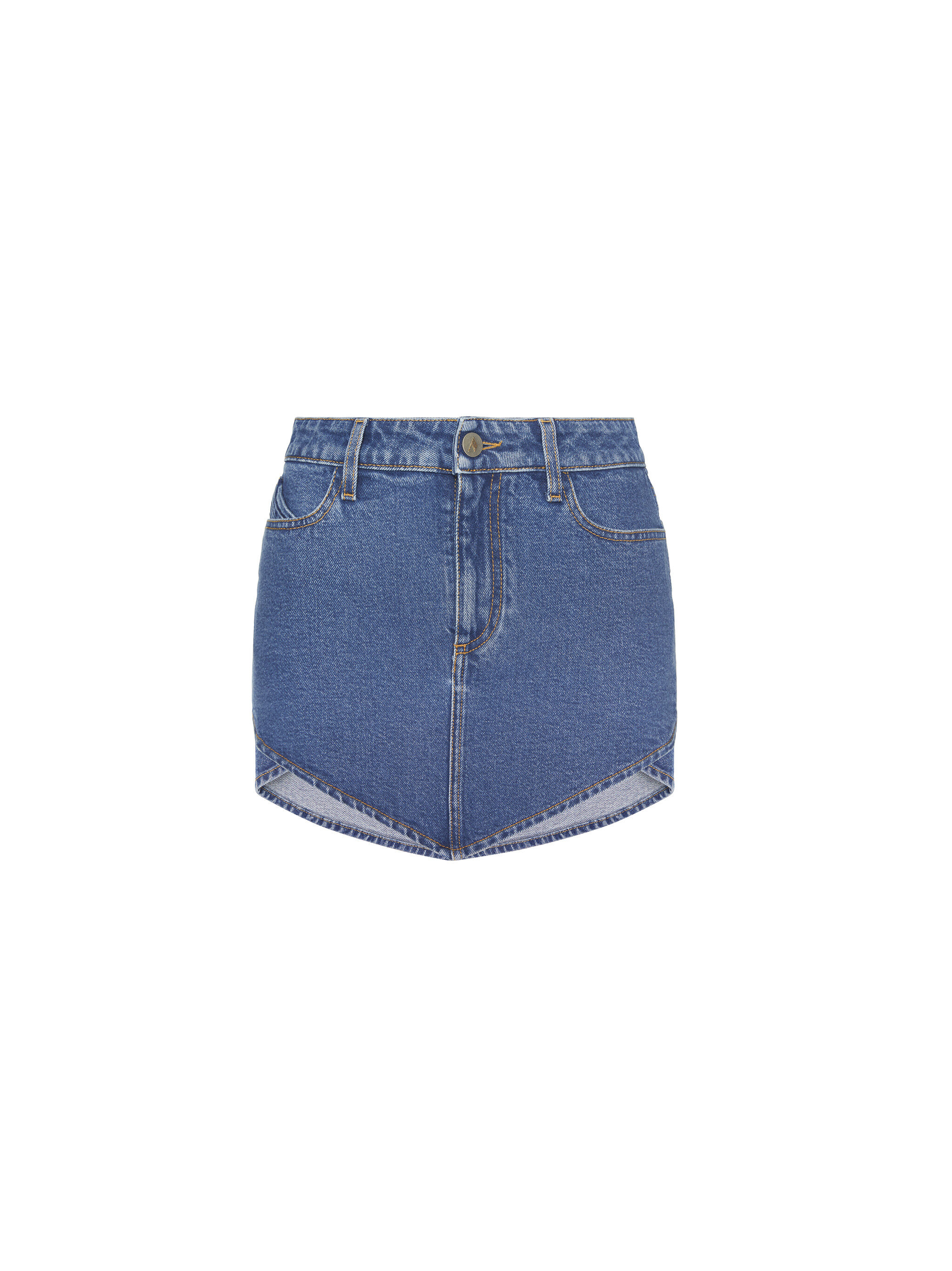 short blue jean skirt