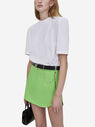 The Attico "Bella" white t-shirt with shoulder pads  211WCT04C023001