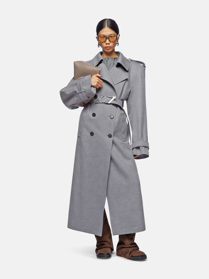 Grey trench for Women | THE ATTICO®