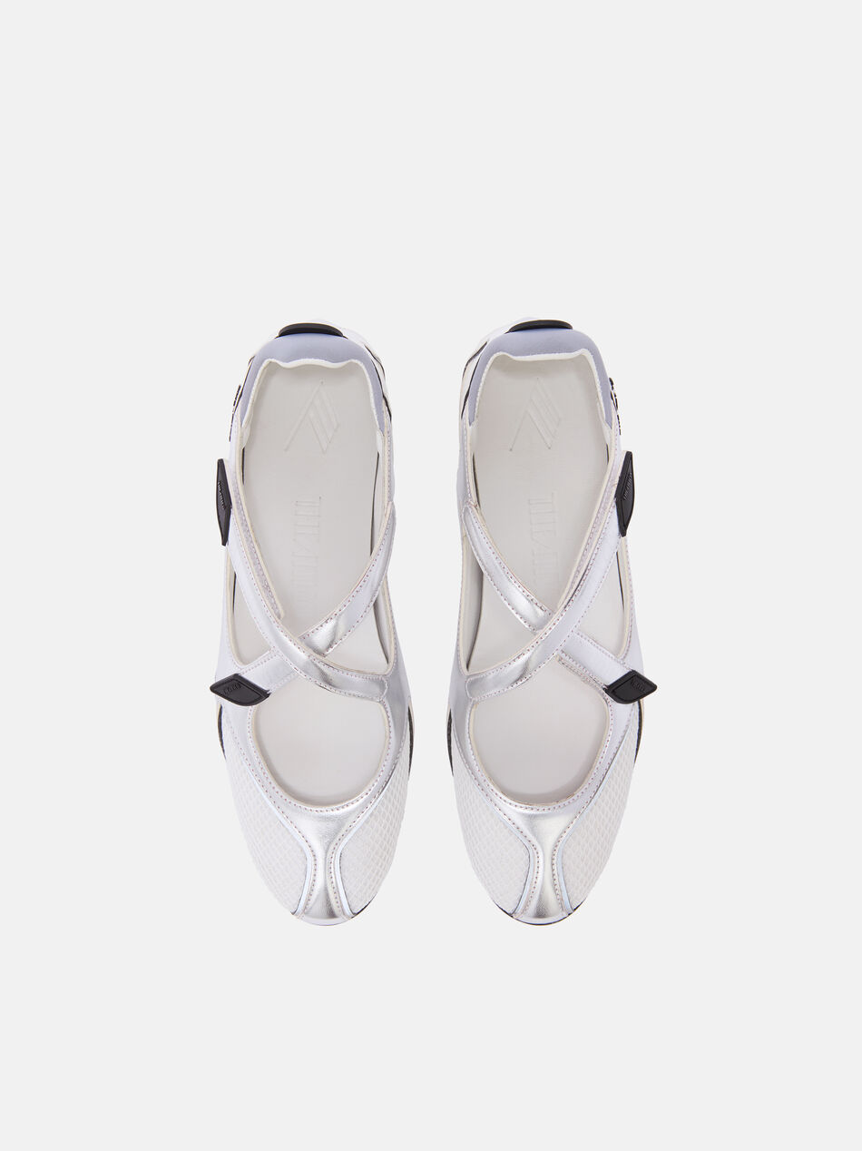 THE ATTICO ''Floor 01'' ballerina flat silver SILVER 250WSH00871MIX024AA002