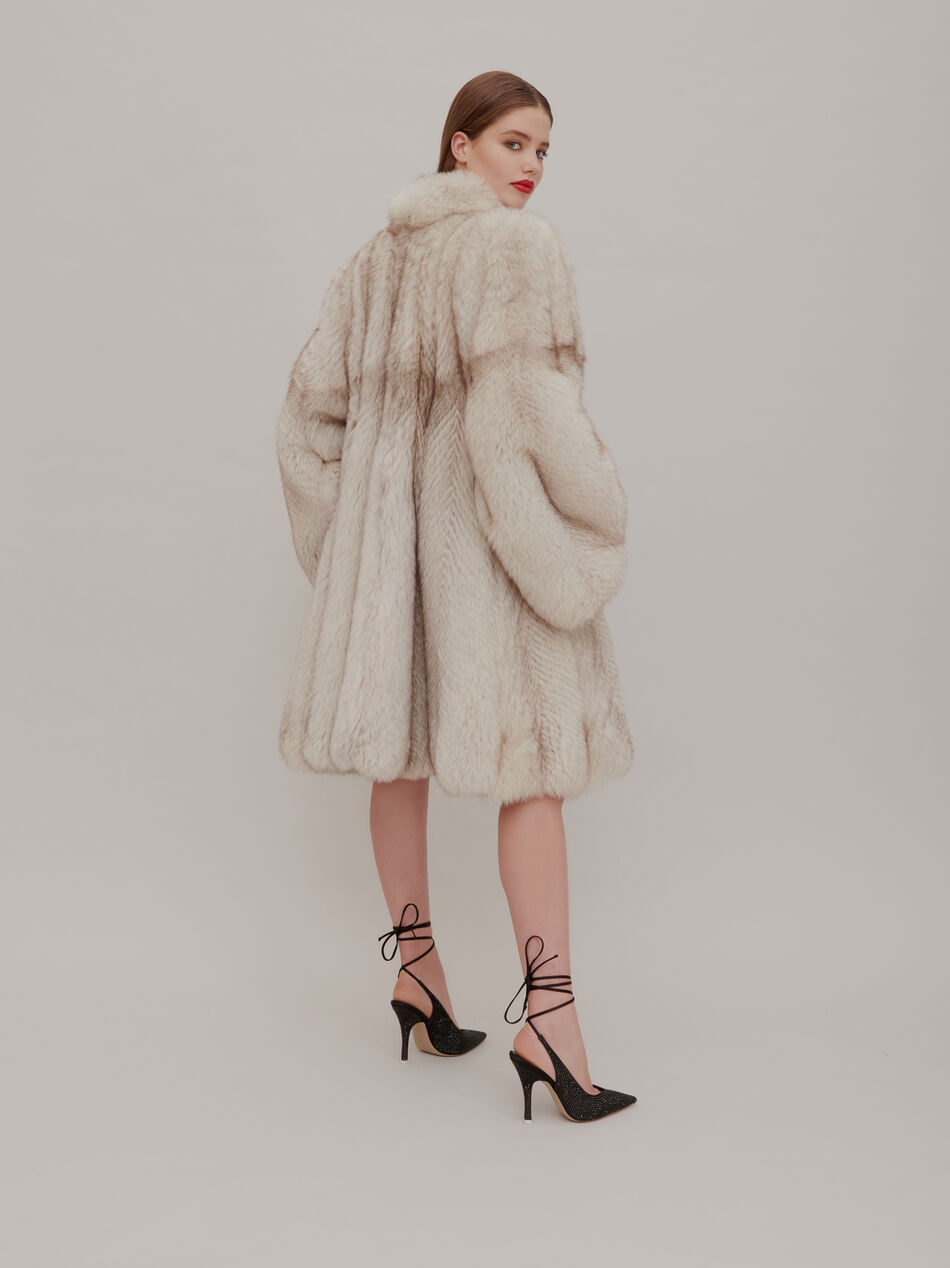 The Attico "Call Me Back" upcycled coat ICE 202WCX01F001042