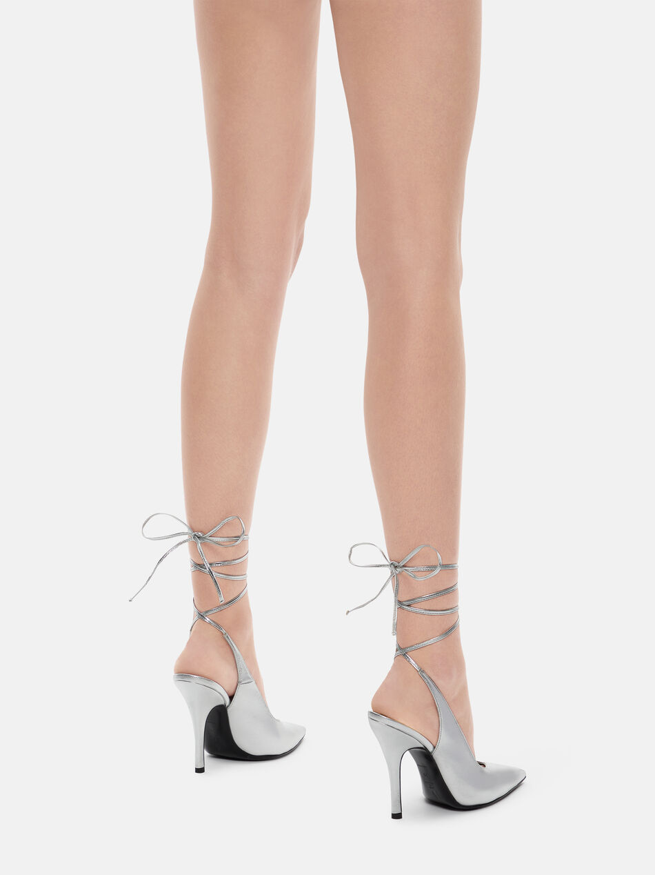 THE ATTICO ''Venus'' silver slingback SILVER 227WS032L017002