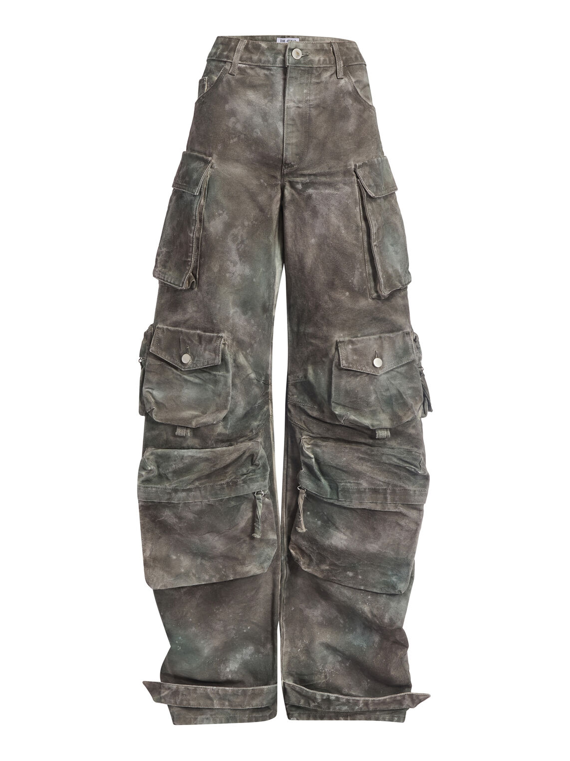 THE ATTICO "Fern" camouflage green pants 4