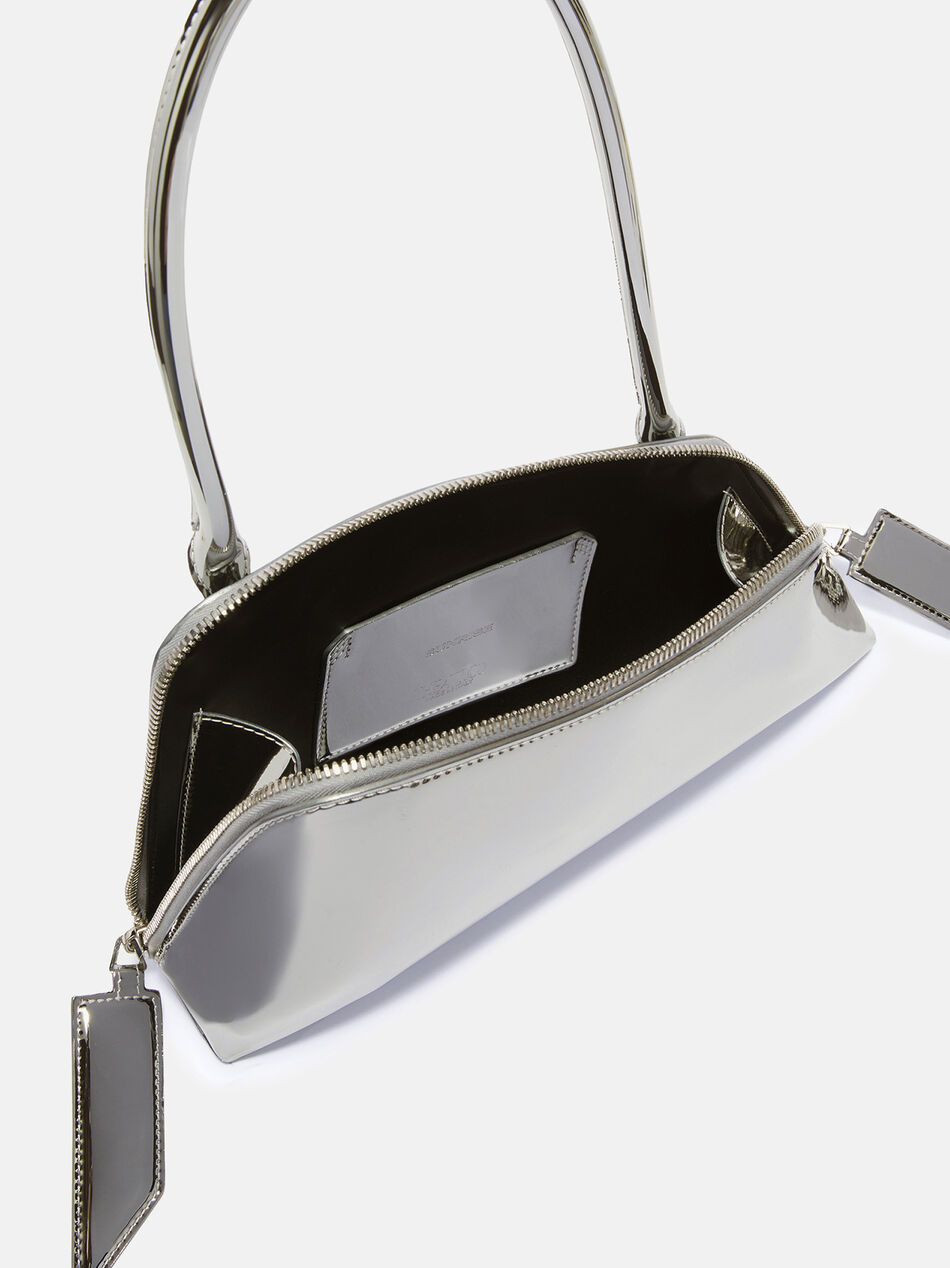 THE ATTICO ''Sunrise'' silver shoulder bag SILVER 241WAH42PU01002