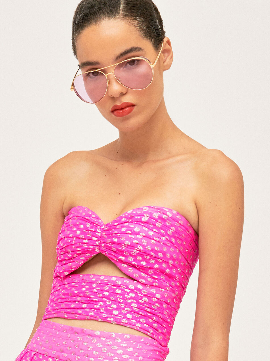 The Attico Top Fuchsia And Silver FUCHSIA/SILVER 201WCX04S001075