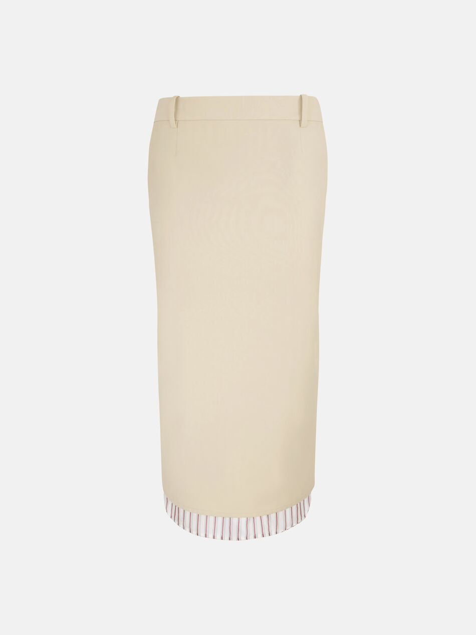 THE ATTICO Beige midi skirt BEIGE 260WCS00298CCP111AA198