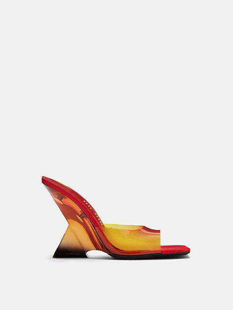 THE ATTICO "Cheope" degradè red mule DEGRADE RED 238WS758PA46554