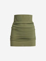 THE ATTICO Matte military green mini skirt MILITARY GREEN 215WBB09PA16081