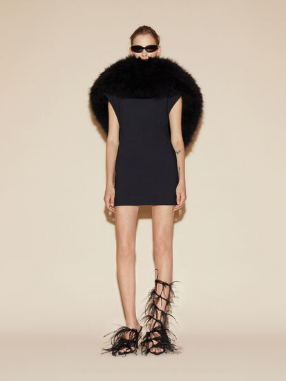 black satin lace mini dress House of CB main image 0