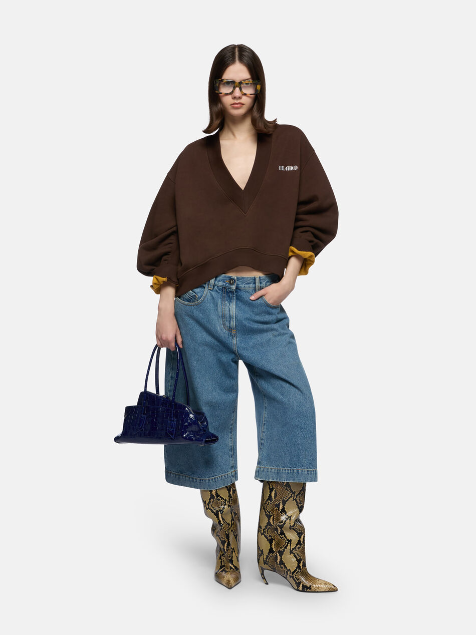 THE ATTICO Dark brown sweatshirt DARK BROWN 251WCF00010JJF007AA204