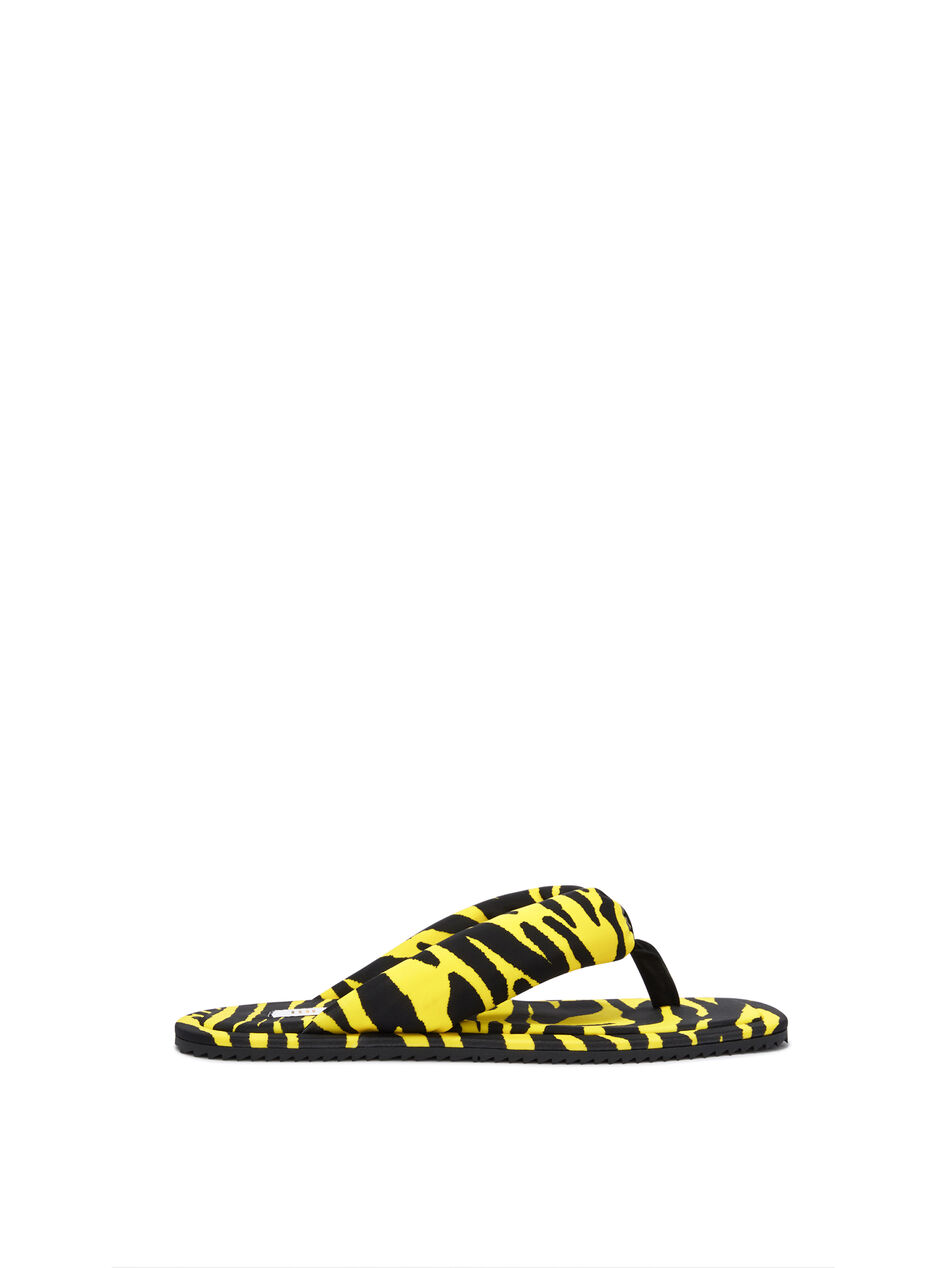 THE ATTICO ''Indie'' black and yellow flat thong BLACK/YELLOW 260WSH00797PAA116PR166