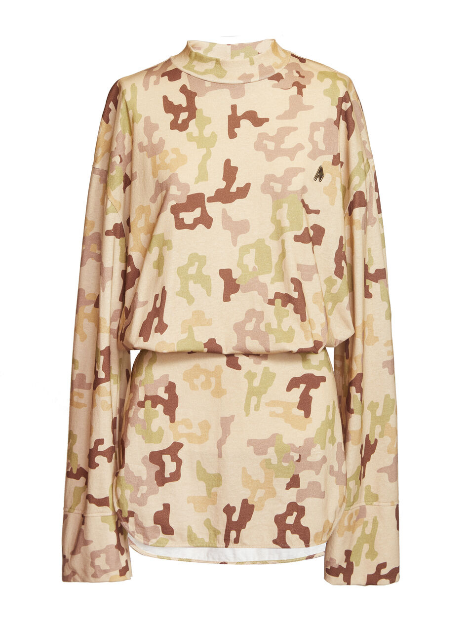 THE ATTICO "Palmer" camouflage mini dress CAMOUFLAGE 212WCA64P047193