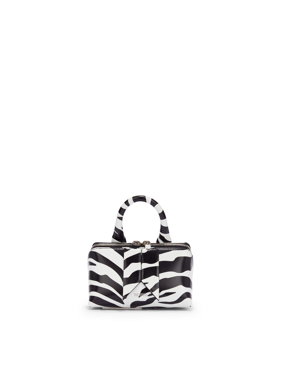 THE ATTICO ''Friday'' white and black mini bag  WHITE/BLACK 231WAH00002LBT020PR020