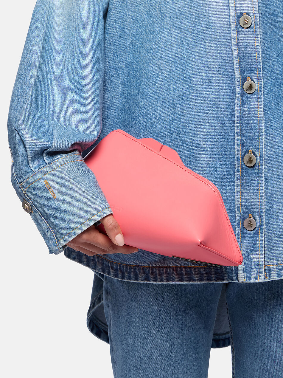 THE ATTICO ''8.30 PM'' coral oversized clutch CORAL 260WAH00001LBT019AA345