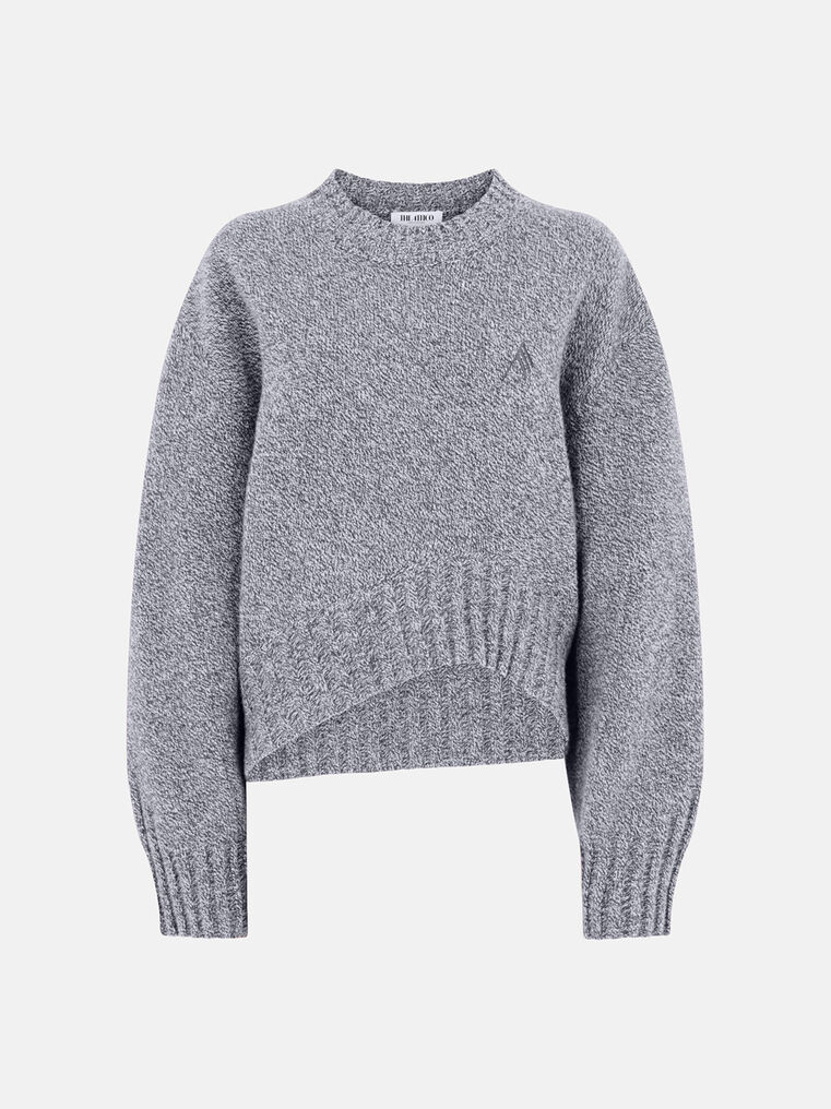 Attico The  Knitwear Gend - Light Grey Sweater Light Grey Main Material: 90% Virgin Wool 10% Cashmere In Gray