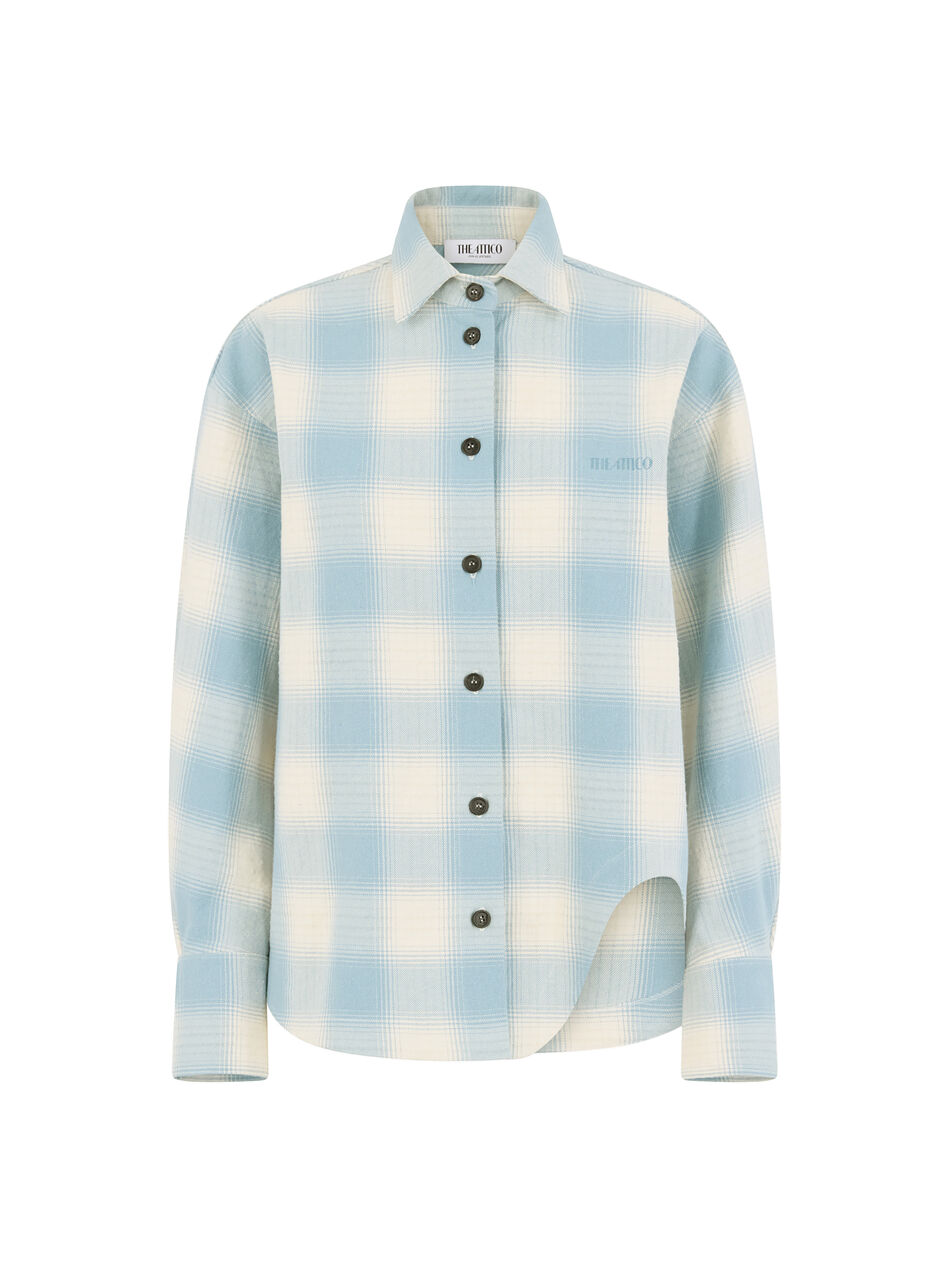 THE ATTICO ''Eliza'' light blue and white shirt LIGHT BLUE / WHITE 260WCH00014CCW001AA264