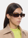 THE ATTICO ''Mini Marfa'' tortoise sunglasses